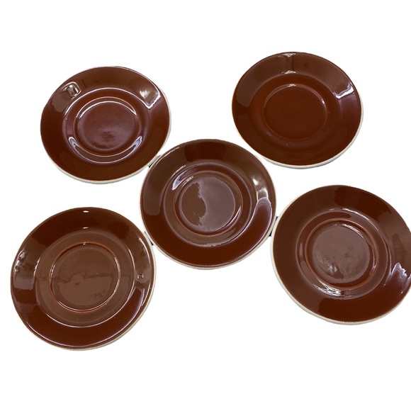 Set of 5 ACF Brown 3oz Cup & Saucers - THE WORLD'S BEST PORCELAIN CUPS - Picture 6 of 10